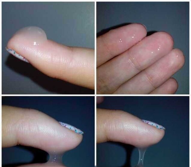 preseminal fluid of a man during arousal